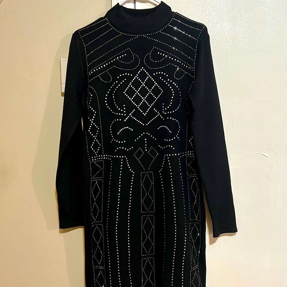 Black studded dress